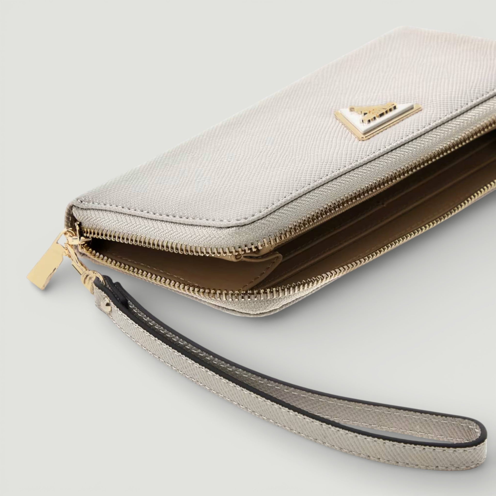 GUESS PORTAFOGLIO LAUREL II SLG LARGE ZIP AROUND BONE