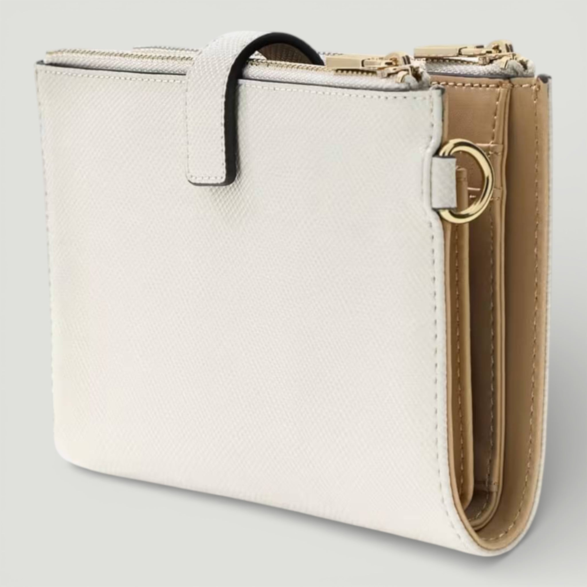 GUESS PORTAFOGLIO LAUREL II SLGDBL ZIP ORGNZR BONE