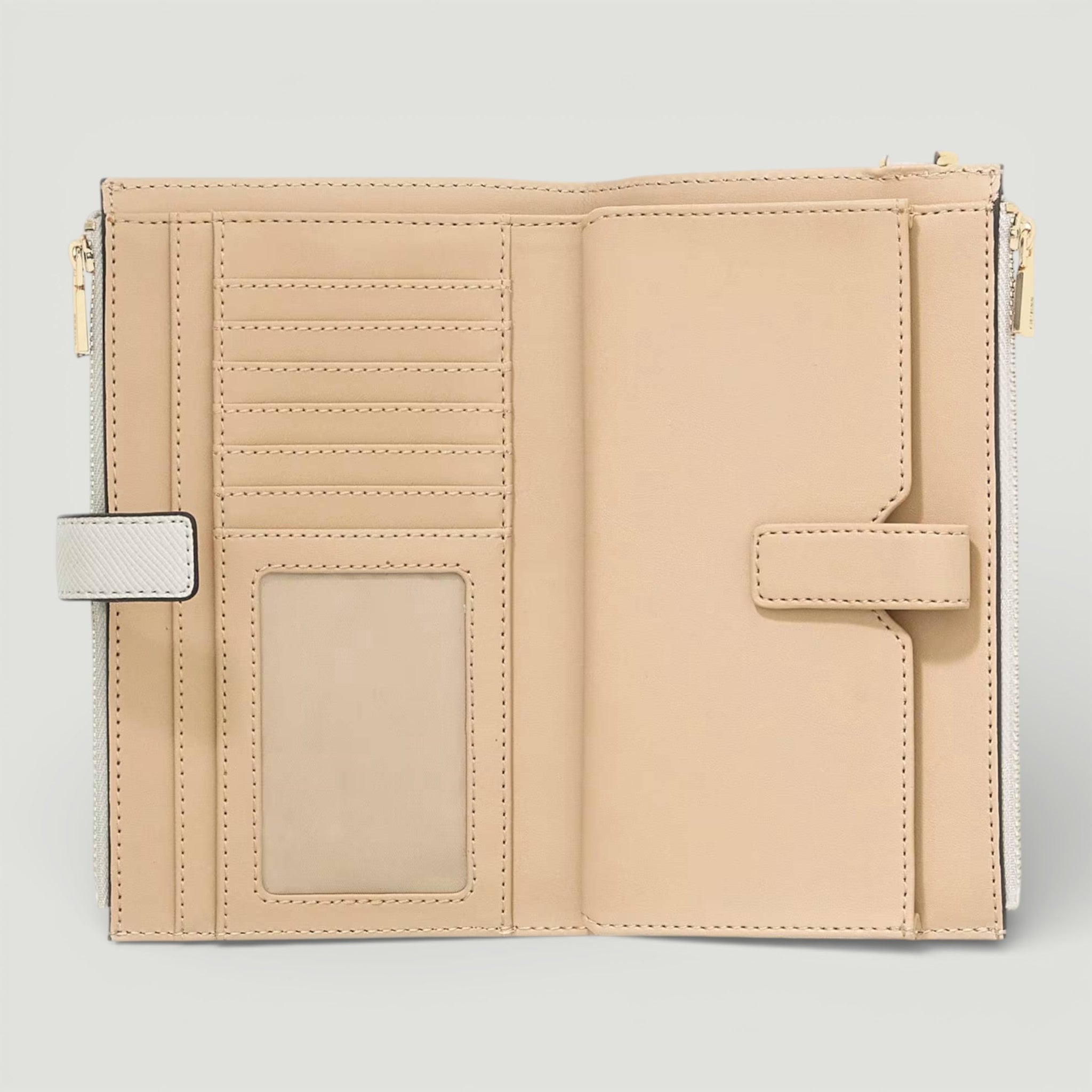 GUESS PORTAFOGLIO LAUREL II SLGDBL ZIP ORGNZR BONE