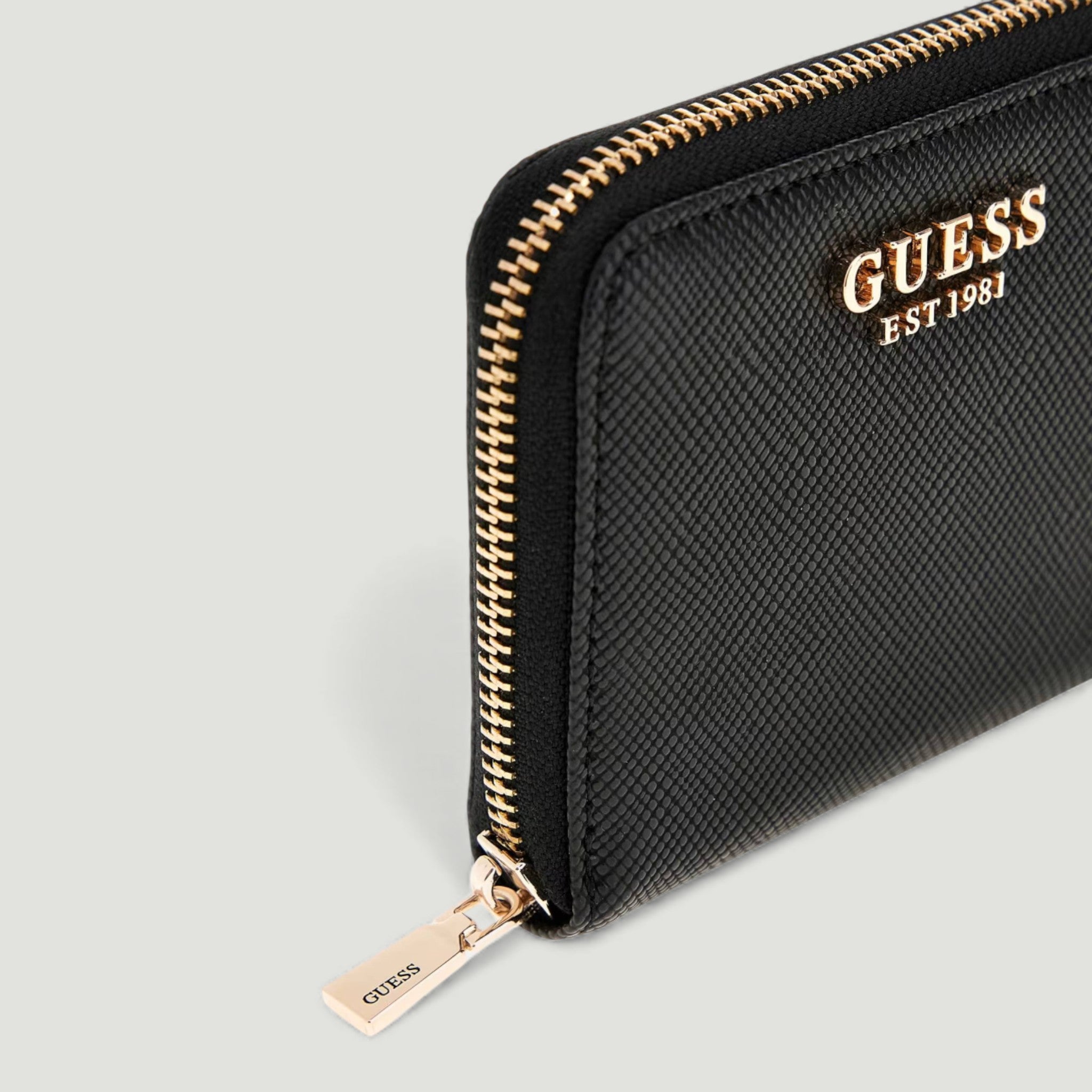 GUESS PORTAFOGLIO LAUREAL II SLG SMALL ZIP AROUND BLACK