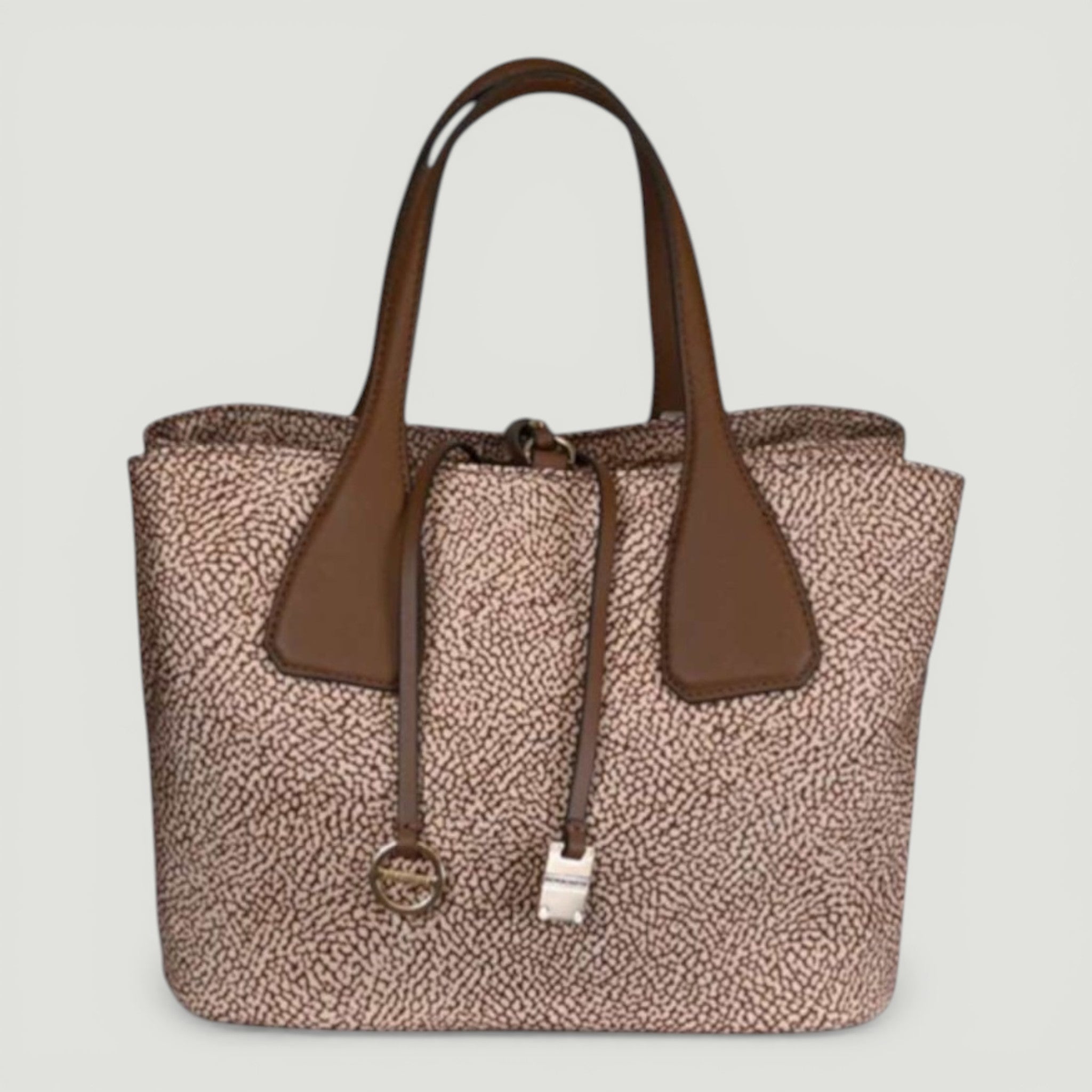 BORBONESE BORSA BAULETTO M. C/T BEIGE/BROWN