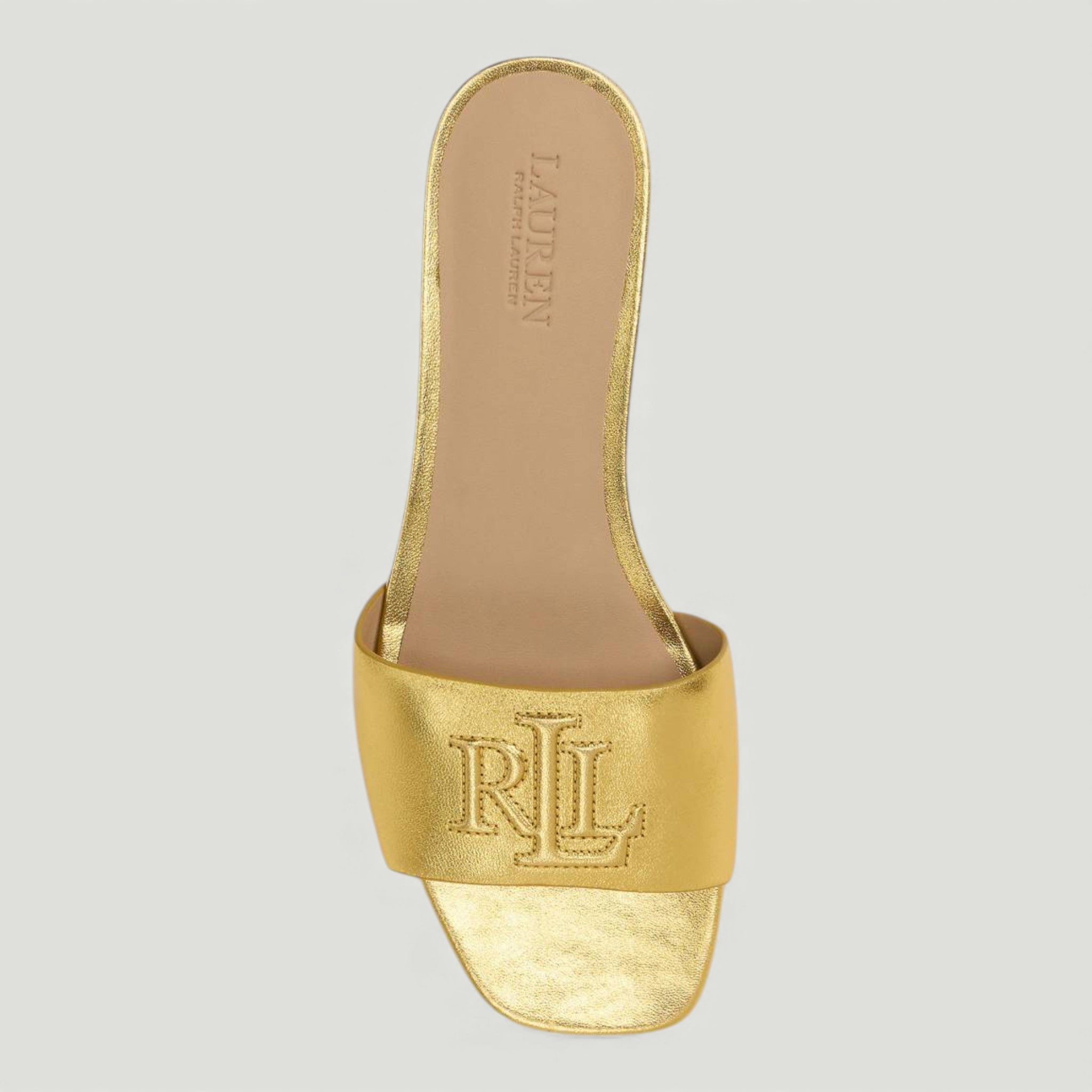 RALPH LAUREN CIABATTE EVERLEY MODERN GOLD