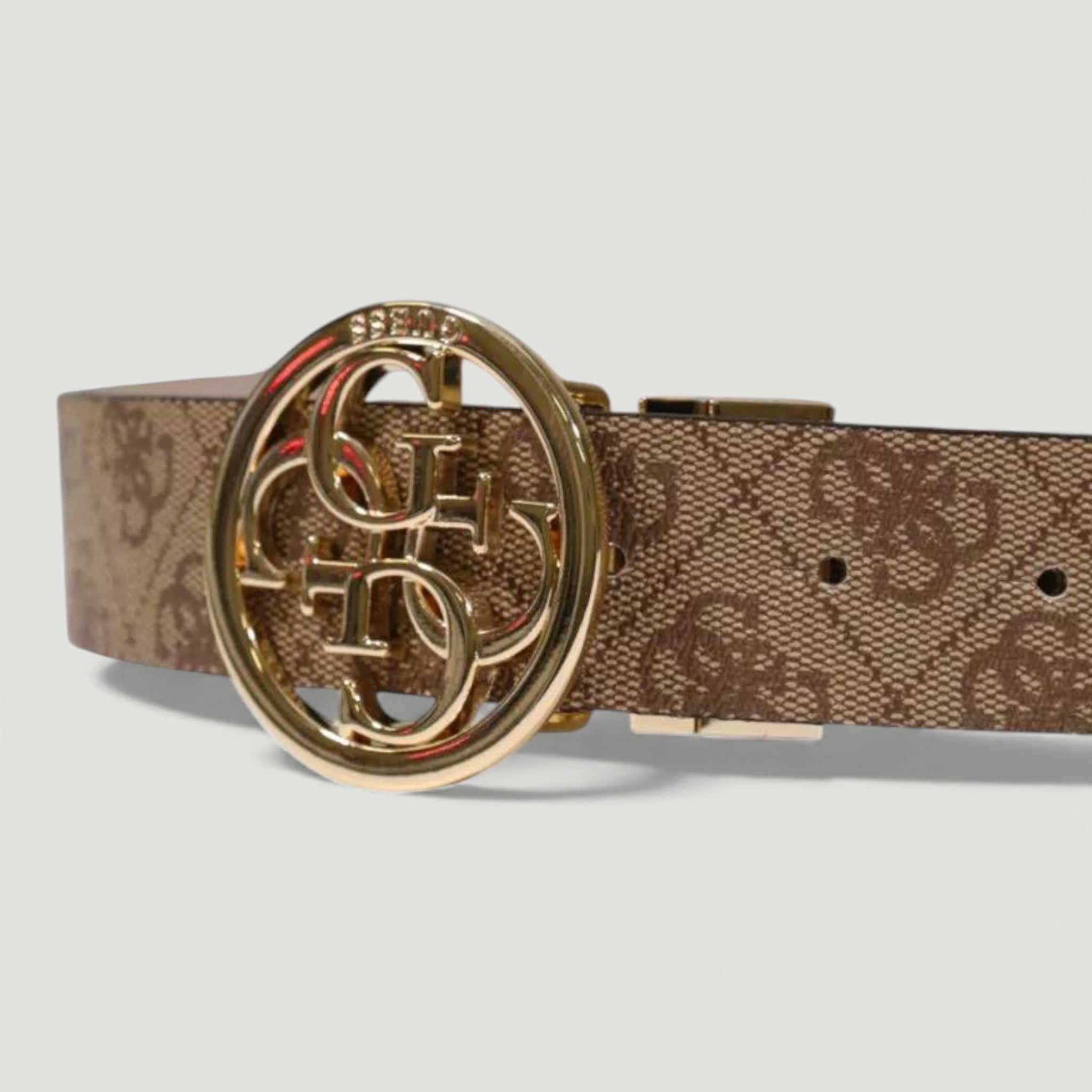 GUESS CINTURA NOELLE  BEIGE/MARRONE