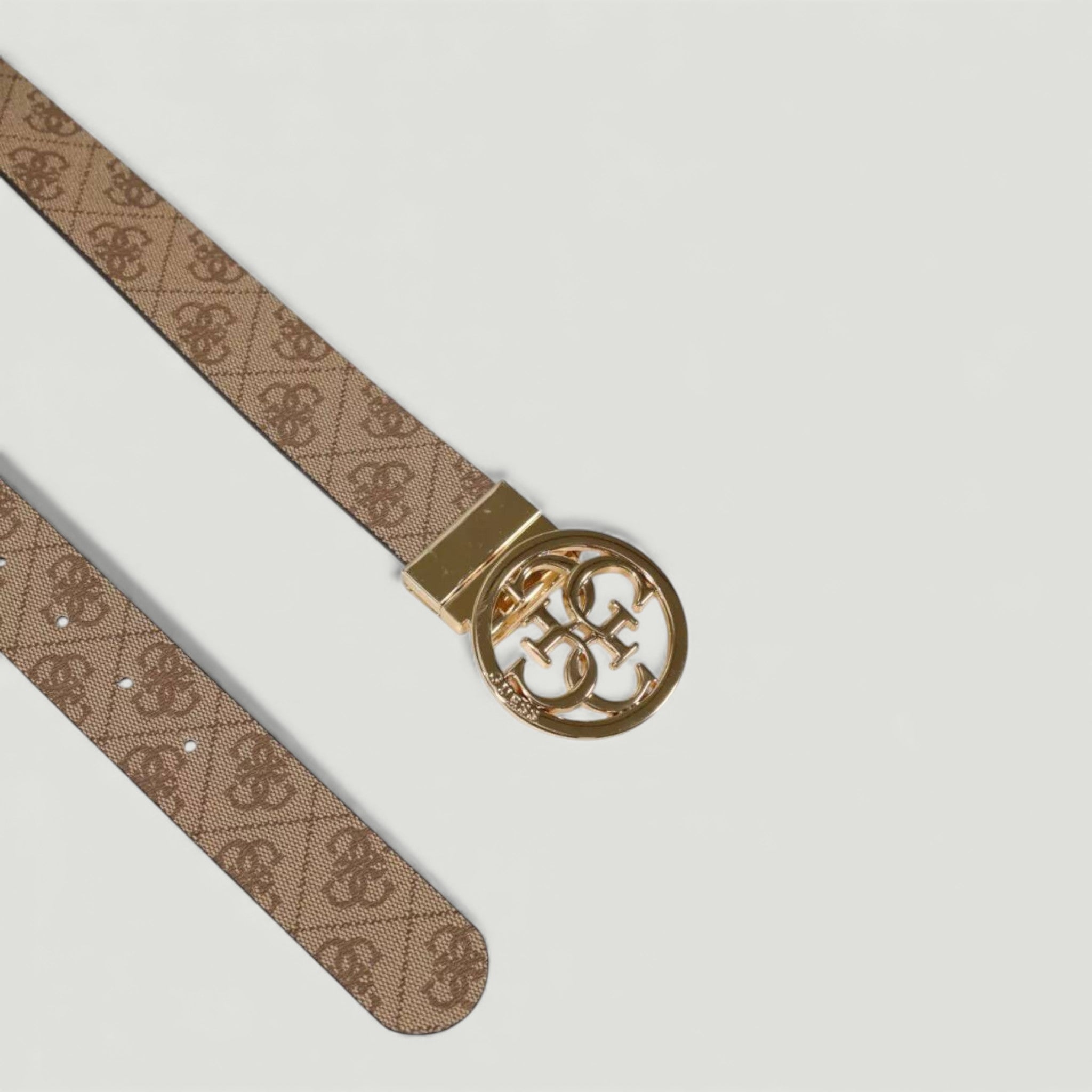 GUESS CINTURA NOELLE  BEIGE/MARRONE