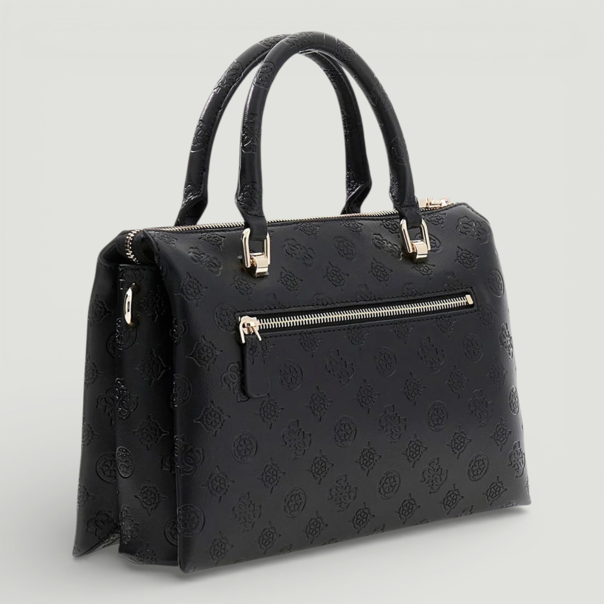 GUESS BORSA DITA MULTI COMP SATCHEL BLACK LOGO