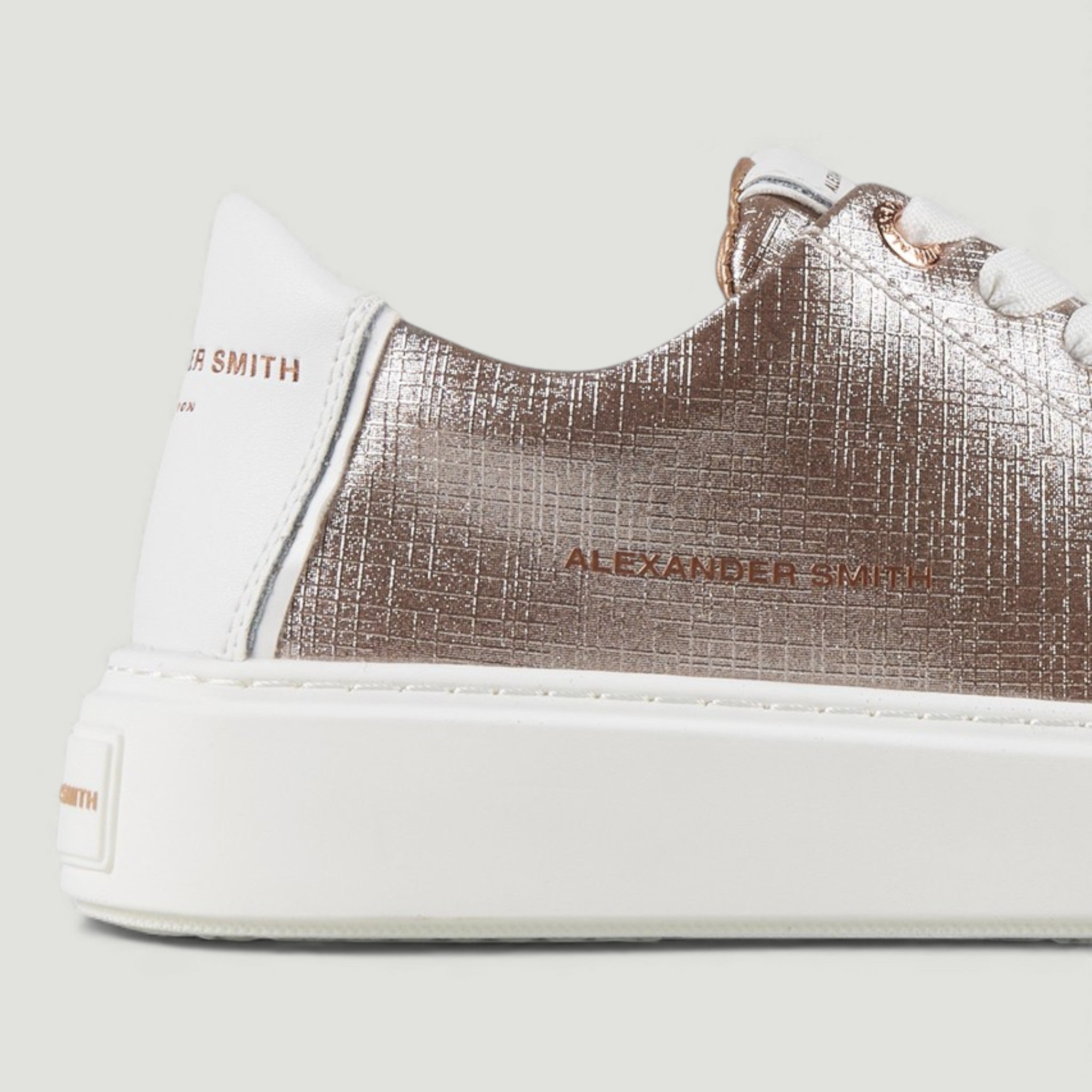 ALEXANDER SMITH SNEAKERS LONDON WOMAN COPPER WHITE