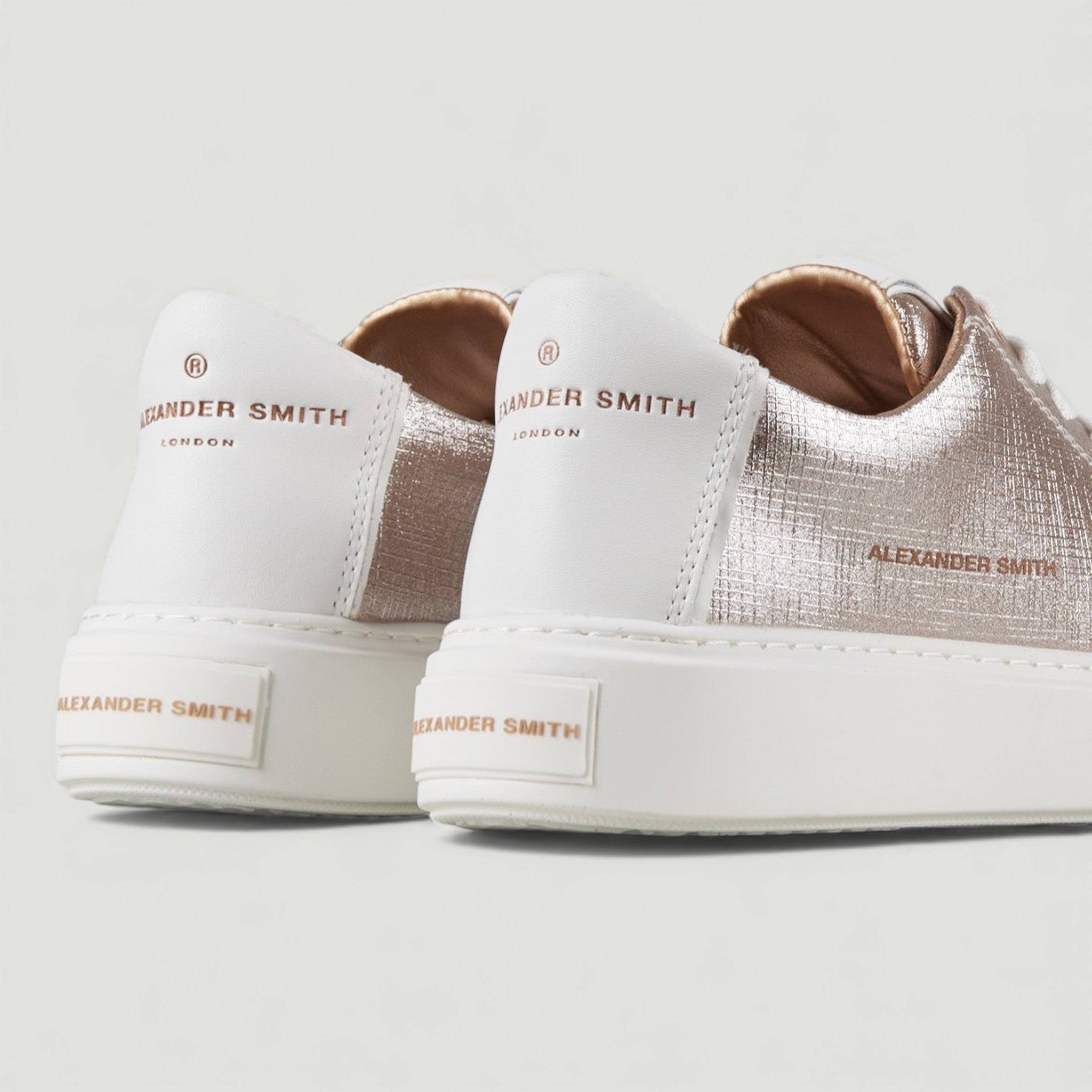 ALEXANDER SMITH SNEAKERS LONDON WOMAN COPPER WHITE