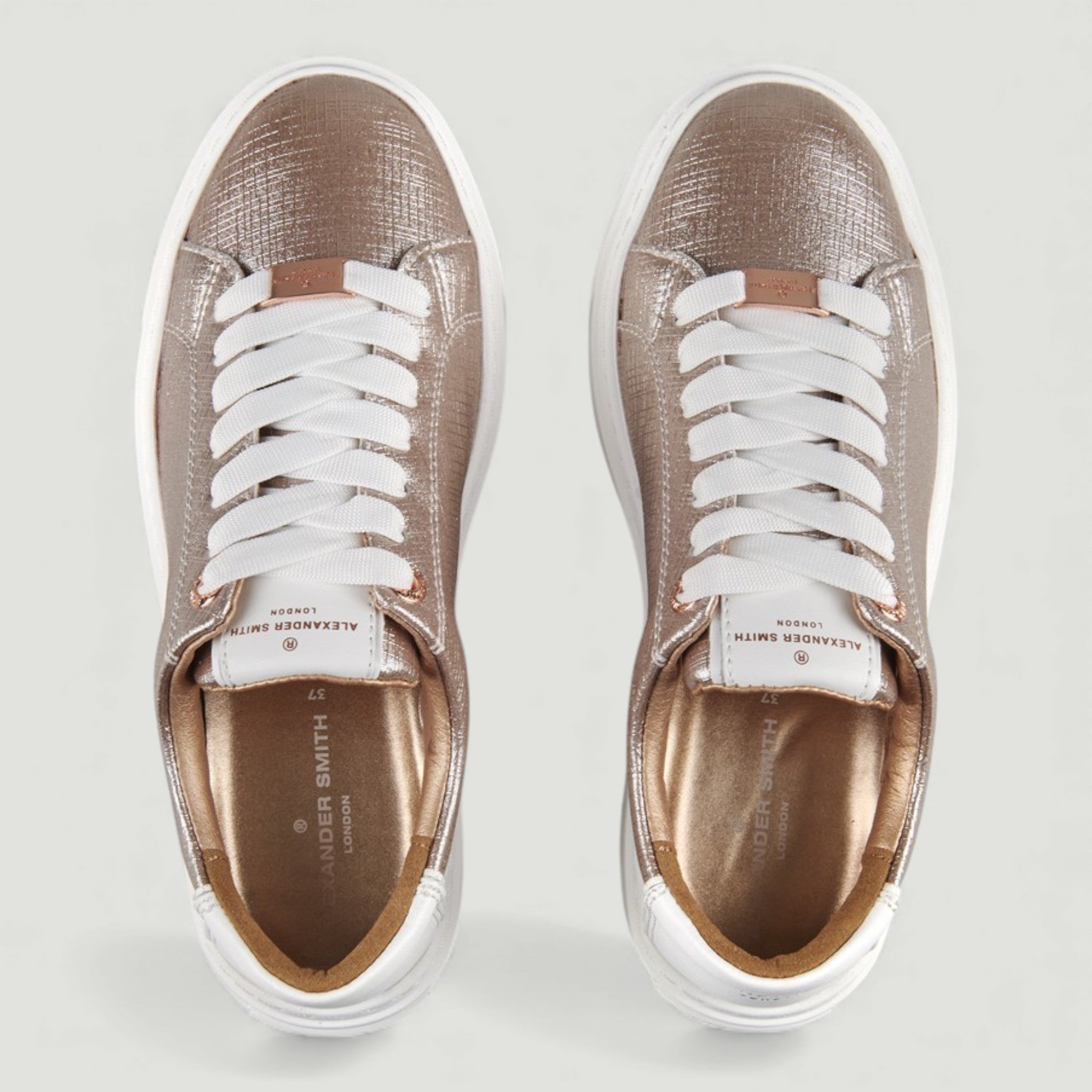 ALEXANDER SMITH SNEAKERS LONDON WOMAN COPPER WHITE
