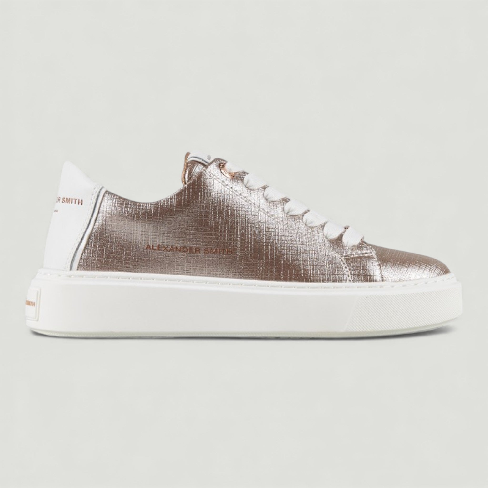 ALEXANDER SMITH SNEAKERS LONDON WOMAN COPPER WHITE